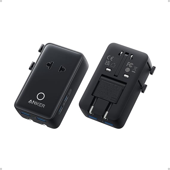 Anker Nano Travel Adapter, 2 USB C Universal Charger, 20W, 1 2-Pin AC