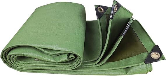 Tarpaulin 2m x 2m, 3m x 3m, 4m x 4m, 5m x 5m | Canvas Tarp Truck Tarp Waterproof Heavy Duty Outdoor Furniture Caravan Cover Sheet Multipurpose tarp Cover (Size : 5x5m)