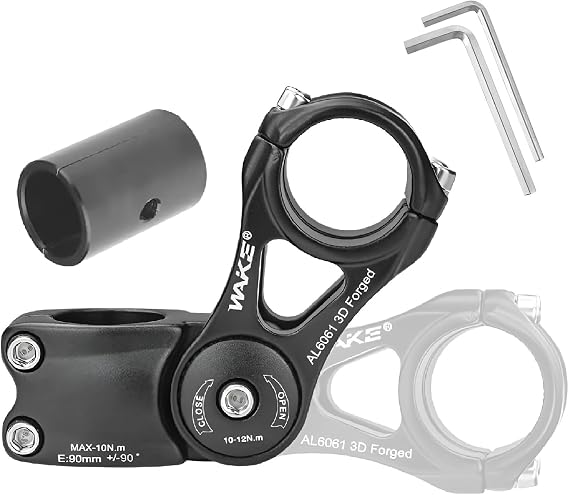 BESNIN Bike Stem 90 Degree Adjustable for 25.4mm 31.8mm Handlebars, 90/110/130/145mm Handlebar Stem Riser Extender Adjustable MTB Stem for Mountain Bike, Road Bike, BMX, E-Bike