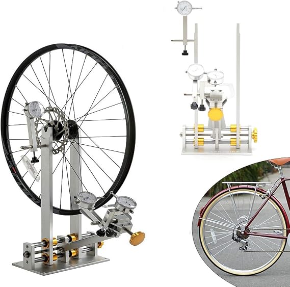 DYRABREST Bike Wheel Truing Stand Professional Wheel Trimming Repair Tool Kit Bicycle Wheel Truing Bearing Stand for 10"-29" Wheels Bicycle Wheel Maintenance Alignment Repair Tool