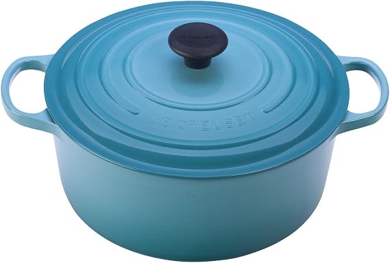 Le Creuset Enameled Cast Iron Signature Round Dutch Oven, 7.25 qt., Caribbean