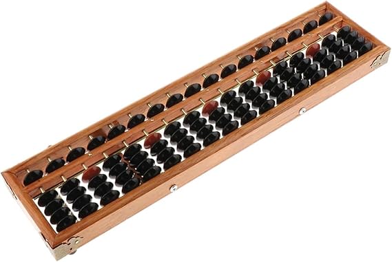 Chinese Abacus,Abacus, 17 Digit Rods Standard Abacus Chinese Japanese Calculator Counting Tool for Boys and Girls School Educational Tool