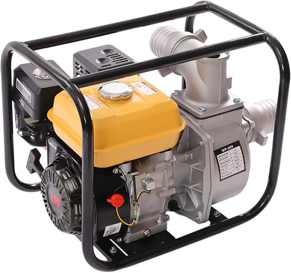 3inch Gasoline Water Pump 7.5HP Water Transfer Pondpump Semi Trash Farm Pump Motor Pump Self-Priming Semi-Trash Water Pump 3inch Inlet & Outlet High Pressure Irrigation