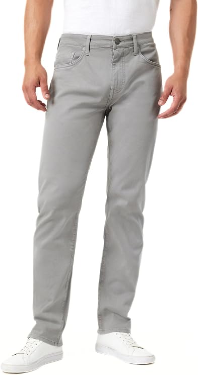 Mavi Zach Mens Jeans Regular Rise Straight Leg Jeans for Men, Stretch Designer Denim Pants, Jeans for Men