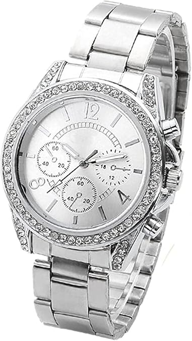 ALINKER Women Quartz Watches Ladies Casual Wrist Watch Classic Analog Crystals Stainless Steel Watch Gift
