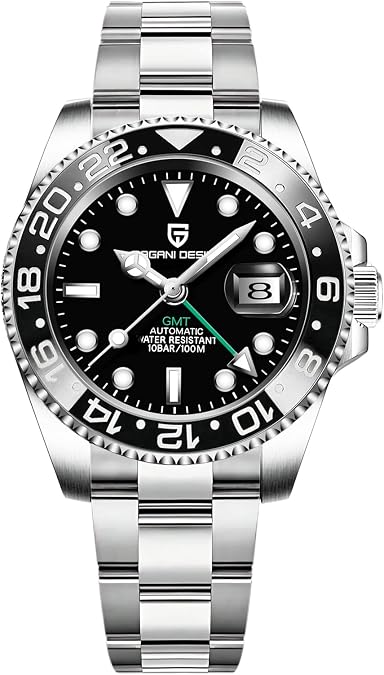 BENYAR Pagani Design Men GMT Automatic Watches-Fashion Stainless Steel Mechanical Watch-Sapphire Glass Lens Watch Men