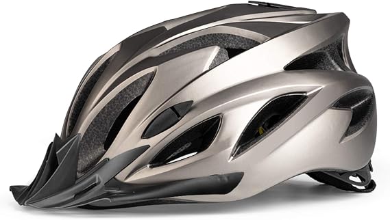 Adult Bike Helmet, Bicycle Cycle Helmet for Adults Men/Women, Adjustable Size Road Cycling Bicycle Helmet with Detachable Visor/Led Rear Light