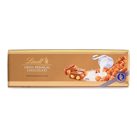 Lindt Chocolate Whole Milk Nut Board 300 g Gift Classic