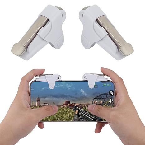 PUBG Gaming Trigger Joystick 4.5 x 2.5 x 1.8 cm / 1.77 x 0.98 x 0.71 Inch Universal Portable Trigger Gamepad Mobile Game Controller Portable Key Assistant Buttons Auxiliary Button Mobile Gaming