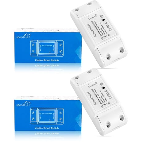 2pcs Zigbee 3.0 DIY Smart Switch WiFi Wireless Remote LED Light Controller Compatible with Alexa & Google Home Assistant for SmartThings, Hub Required