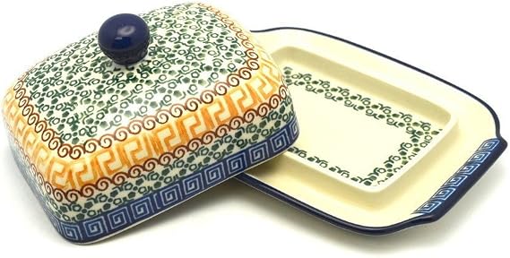Polish Pottery Butter Dish - Autumn