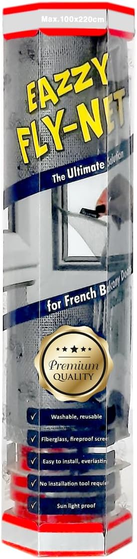 Eazzy Fly-Net French Balcony Door Fly Screen | 100x220cm