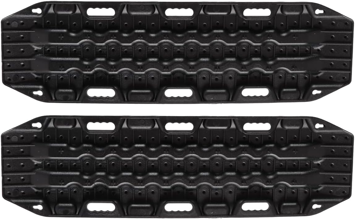 2PCS Sand Ladder Recovery Boards for 1:10 RC Crawler Car SCX10 D90 CC01 Gen8 MST TRX4 TRX6 (Black, A)