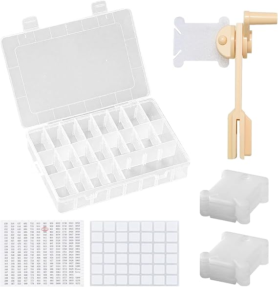Embroidery Floss Organizer with 24 Compartments