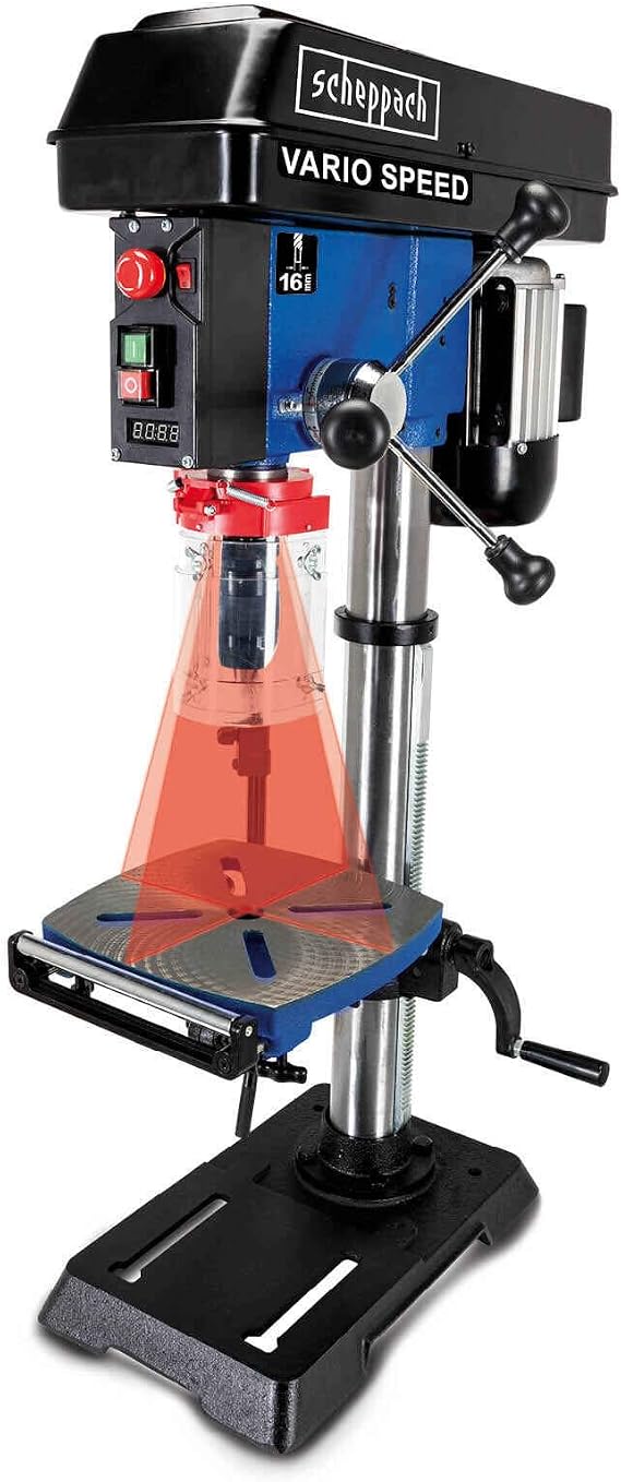 Scheppach DP18VARIO 550W 16MM Vari-Speed Digital Drill Press 230V