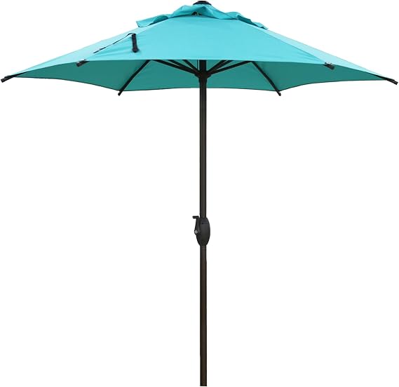 Abba Patio Patio Umbrella Outdoor Umbrella Patio Market Table Umbrella with Push Button Tilt and Crank for Garden, Lawn, Deck, Backyard & Pool