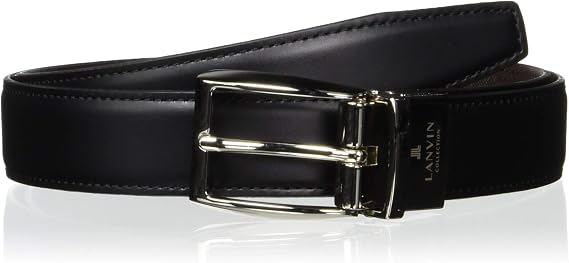 Lanvin Collectionランバンコレクション リバーシブル レザーベルトメンズ 日本製 リバーシブル 表スムース 裏エンボス 型押し 通勤メンズ