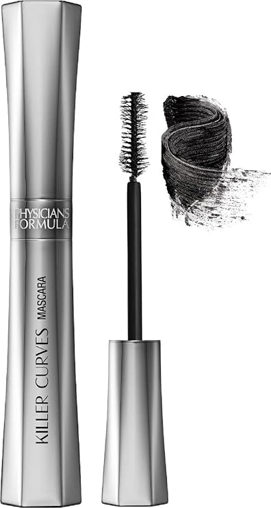 Physicians Formula Killer Curves Curling Mascara, Black, Full-Volume Lash-Lifting, Dermatologist Approved, Clinically Tested, Ophthalmologist Approved, Cruelty Free, Vegan