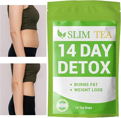 14-Day Tea for Weight Loss Natural Diet Slim Tea Packages for Diet Support - Gentle Detoxification and Cleansing for Weight Loss and Fat Reduction