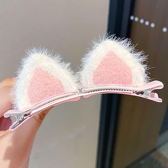 Pink Cute Simple Female Headdress Cartoon Duckbill Clip Girl Kids Korean Style Barrettes Hair Accessories Women Hair Clips Cat Ear Hairpin Hair Clips