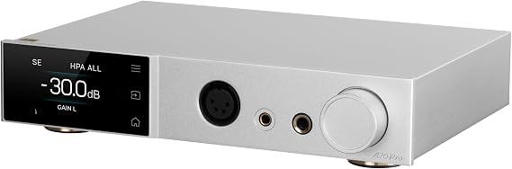 TOPPING A70 Pro Headphone Amp & Preamp 17000mWx2 Power Output, T'ang-ku-la Module, 147dB Dynamic Range, 8 Volume Memories, Precise R2R Volume Control, Low Distortion Output (A70PRO-Silver)