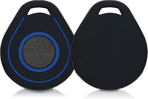 kwmobile Key Fob Cover for Harley Davidson Motorcycle Key Cover - Silicone Protective Case in Black / Blue - Soft Motorcycle Key Shell
