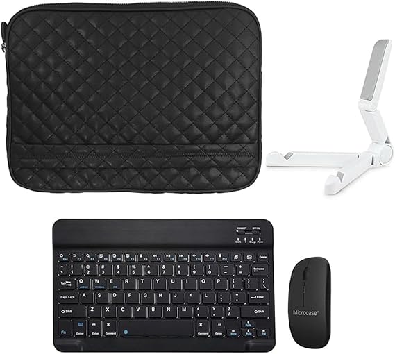 Microcase Huawei Matepad 11.5 PaperMatte Edition Tablet Kapitone Tablet Çanta + Bluetooth Klavye + Mouse + Tablet Standı - AL8123 (Green)