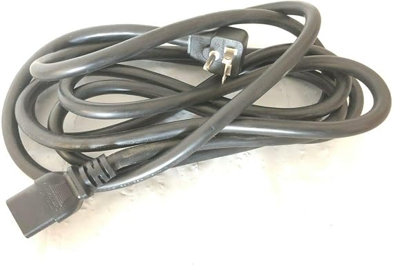 10' FT 3 Prong Power Line Cord Cable 20A 180 Degree | AC Supply Electrical Long Cable | Power Supply Extension Tool Cord Replacement for Treadmill Work with Technogym Excite 700