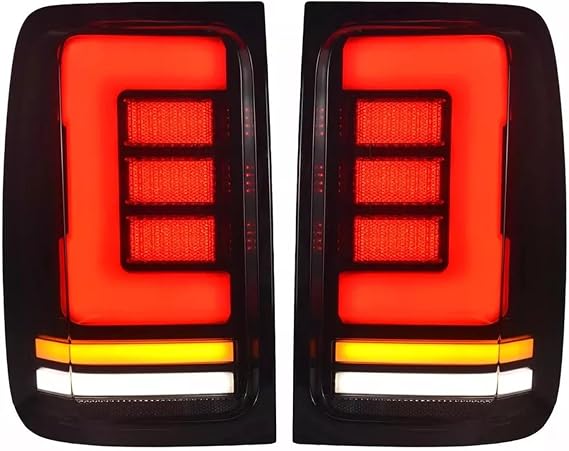 Pair ​LED Tail Light Lamp for VW Amarok V6 2008-2019, Rear Left & Right Red Tail Lights, Smoke Light Cover accessories for VW