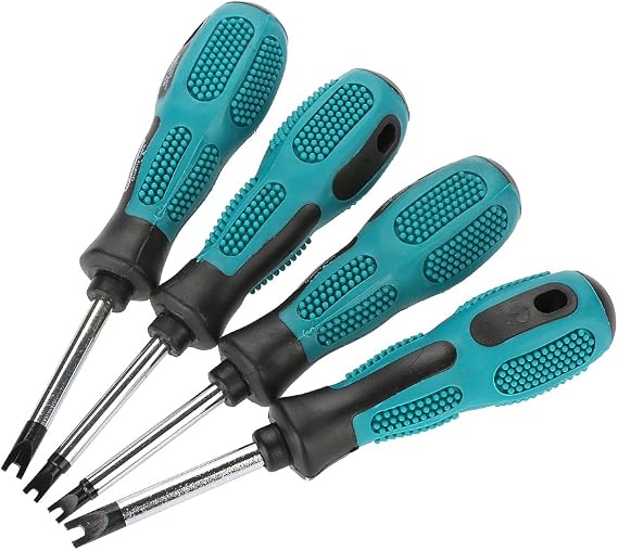 Spanner Head Screwdriver, 4Pcs Tamper Resist Screwdriver M1.7 M2.0 M Chrome Alloy Steel Magnetic Tips Easy Use