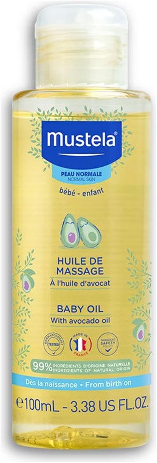 Baby Massage Oil Containing Mustela Avocado Oil 100 ml