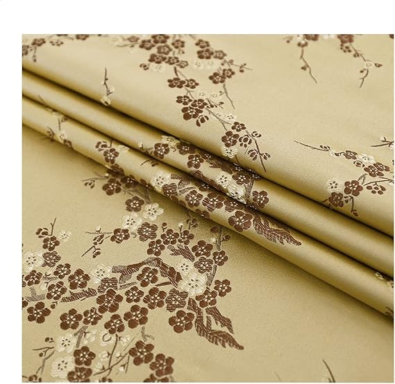 Brocade Fabric Cheongsam and Kimono Material Satin Fabric for Sewing DIY 75Cmx50cm,B