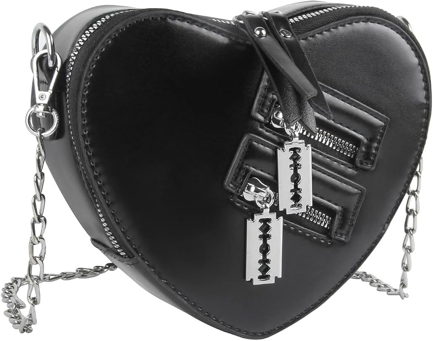 Women Red Heart Purse Cute Love Heart Shape Shoulder Handbag Girls Evening Clutch Bag Chain Purse