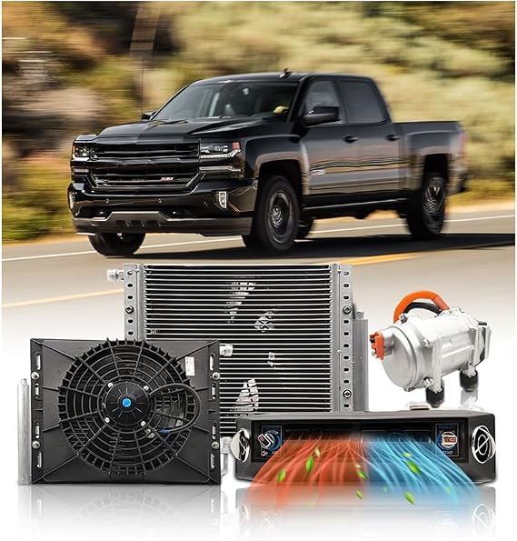 12V Under Dash Air Conditioner with Heat, Universal 12 Volt A/C Kit System, Electric 12V DC Underdash AC Unit Quiet, Fast Cooling for Classica Car, Automotive, Truck, ATV, Pickup,Tractor