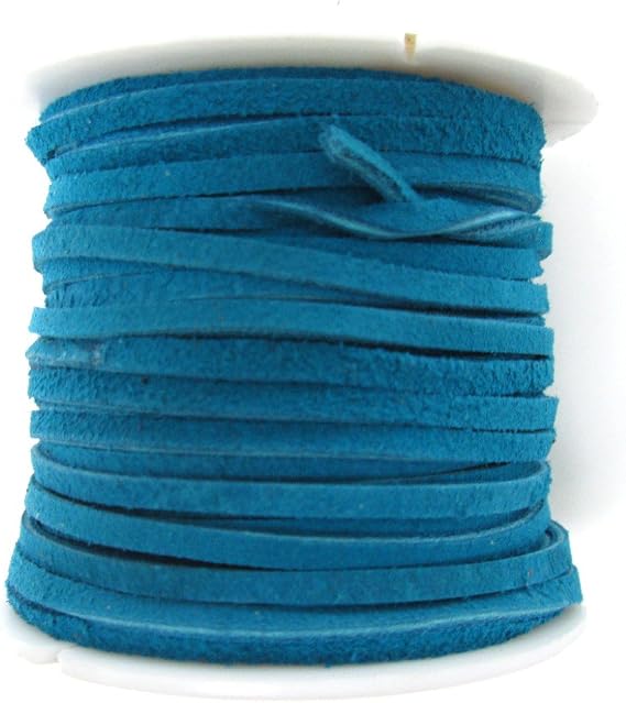 Lace Lacing Leather Suede Turquoise Blue 25 Yard Spool