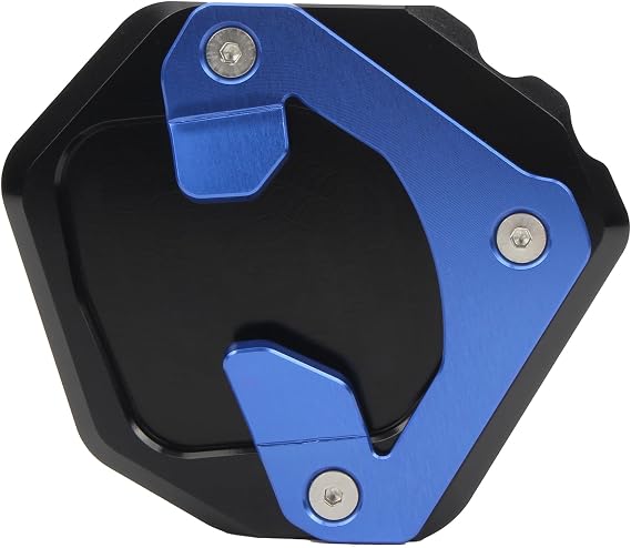 Motorcycle CNC Kickstand Pad Plate For XTZ T 700 XT1200 Z Blue | Universal Parking Stand Support Foot Widen Plate For Z Super Tenere 2019-2023