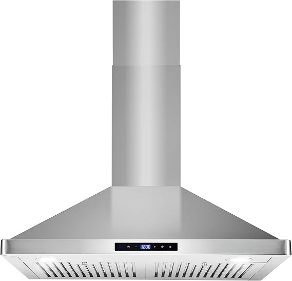 30 in. Vista Coll 380 CFM Ducted Wall Mount Range Hood LED, Stainless Steel