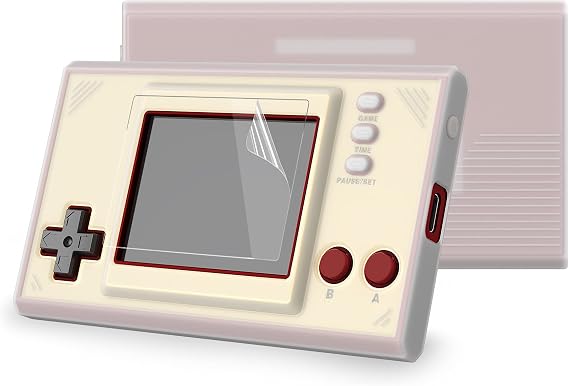 PlayVital Semi-Transparent Clear Silicone Cover Protective Case Skin for Nintendo Game & Watch: Super Mario Bros w/ 2 Pcs Screen Protectors