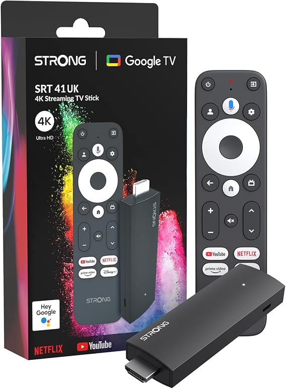 STRONG SRT41UK 4K UHD Streaming Dongle, 2GB RAM+8GB Flash Storage