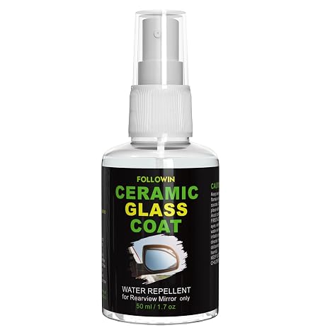 FOLLOWIN Ceramic Coating for Car Side Mirror, Glass Coating, Water Beading