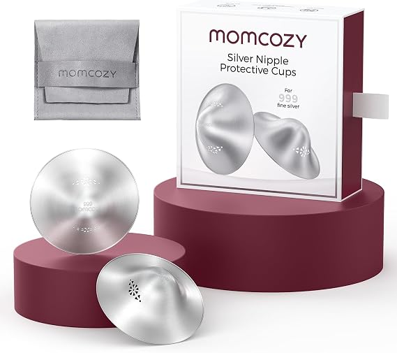 Momcozy 999 Silver Nursing Cups, Nickel-Free, Protects Sensitive Nipples