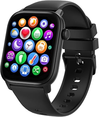 RIVERSONG Smart Watch, 2022 Smart Watch for Android Phones and iPhone Compatible, Smartwatch for Men Women, IP68 Waterproof Fitness Tracker with Heart Rate Blood Oxygen Sleep Monitor, Motive 3