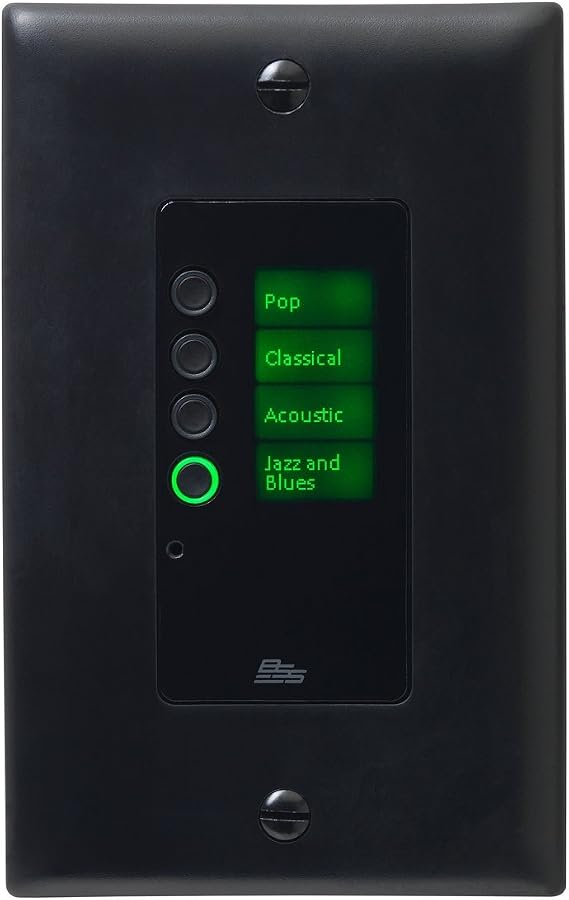 BSS EC-4B-BLK-US | Ethernet Controller with 4 Buttons US Decora Black