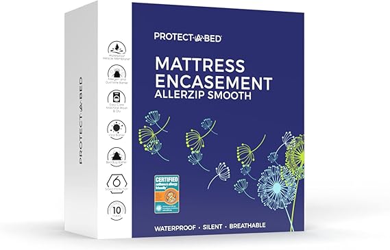 Protect-A-Bed AllerZip Smooth Mattress Encasement, Queen