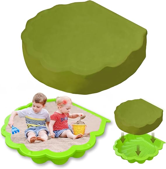Sand Pit Shell Cover Green Sandpit Covers Waterproof Protection Cover Sandbox for Sandpit Pool Sand Box Garden Furniture 39.4 x 6 Inch Tarpaulin 210D Oxford Fabric
