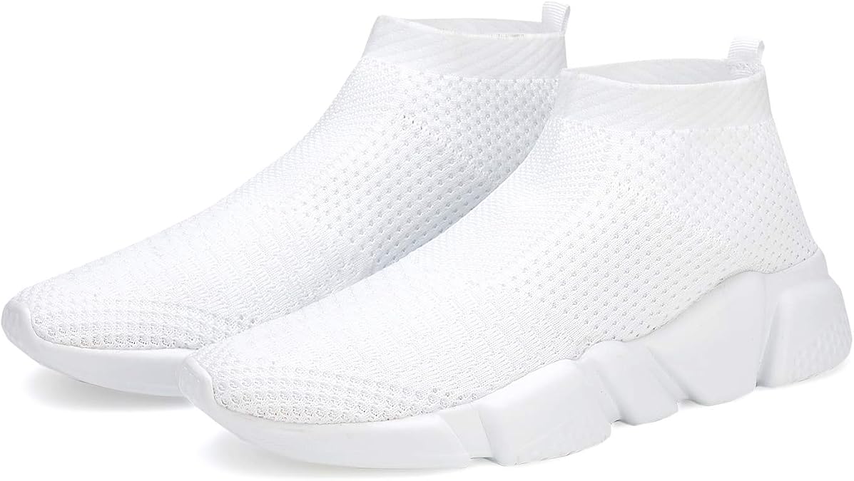 Casbeam Men's Running Knit Comfortable Lightweight Breathable Casual Sports Shoes Fashion Sneakers Slip-On Walking Shoes