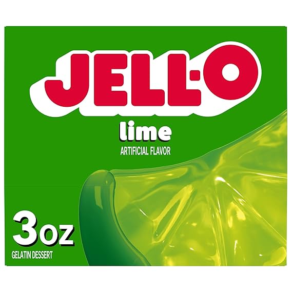 Jell-O Gelatin Dessert Mix, Lime, 3 oz Box