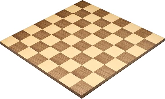 Minimalist Walnut & Maple Chess Board 19" Matte Finish | 60 mm Squares | Borderless Wooden Design | Premium Board for Players & Collectors