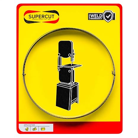 SUPERCUT 70 1/2-inch x 3/16-inch x .025 x 4 TPI Carbon Tool Steel BANDSAW Blade for Cutting Wood, Plastics, or Non Ferrous Metals