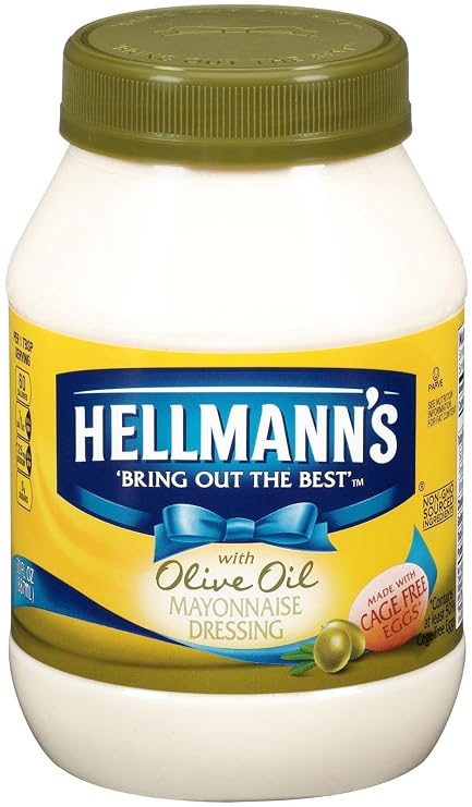 Hellmann's Mayonnaise Dressing with Olive Oil Mayo Condiment for Simple Meals and Sandwiches Rich in Omega 3-ALA 30 oz